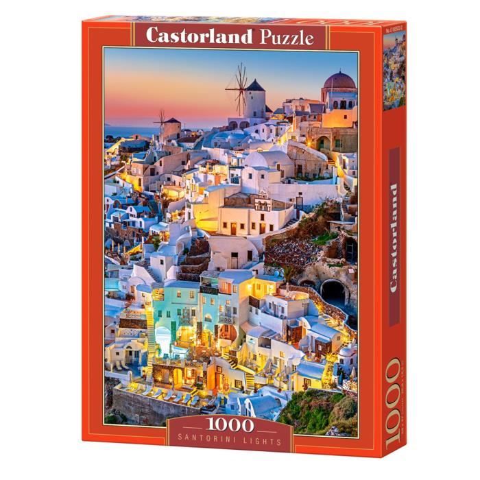 Puzzle 1000 pièces : Lumières de Santorin aille Unique Coloris Unique