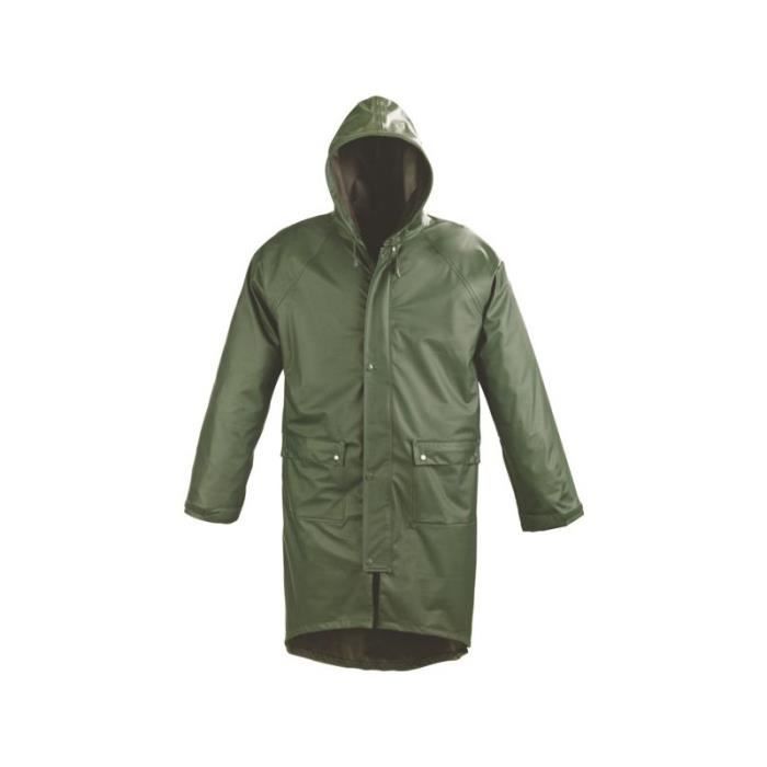 Manteau de pluie 100 % pu - vert taille xl