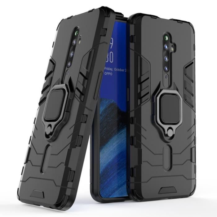 Coque Oppo Reno 2 Z Anti Choc Noir Housse Etui Avec Support Béquille hfs-house®