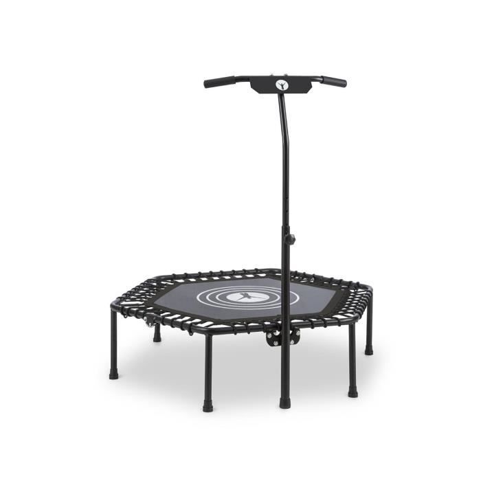 Klarfit Jumpanatic Trampoline fitness 44- Ø 112cm barre de maintien pliable noir