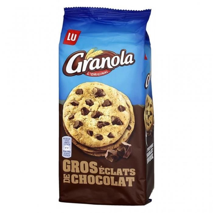 LU Granola L’Original Gros Éclats de Chocolat 184g (lot de 6)