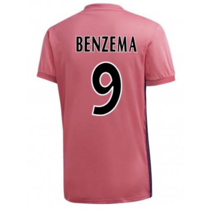 Nouveau Maillot Homme Adidas Réal de Madrid Away Flocage Officiel Benzema Numéro 9 Saison 2020-2021