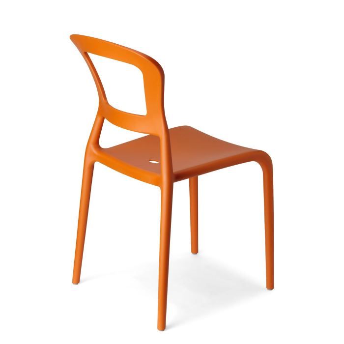 6 Chaises oranges design PEPPER - Lot de 6 - déco