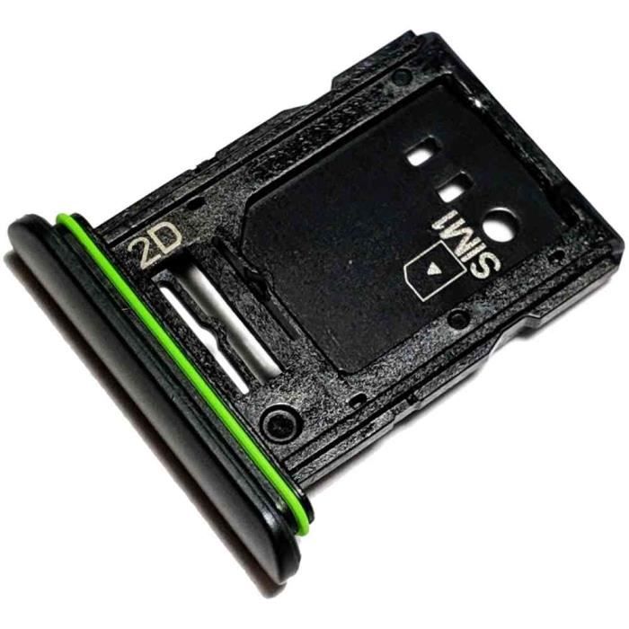 Tiroir Carte SIM et Support micro-SD pour Sony Xperia 10 III (XQ-BT52), Piece de Remplacement Original, Noir