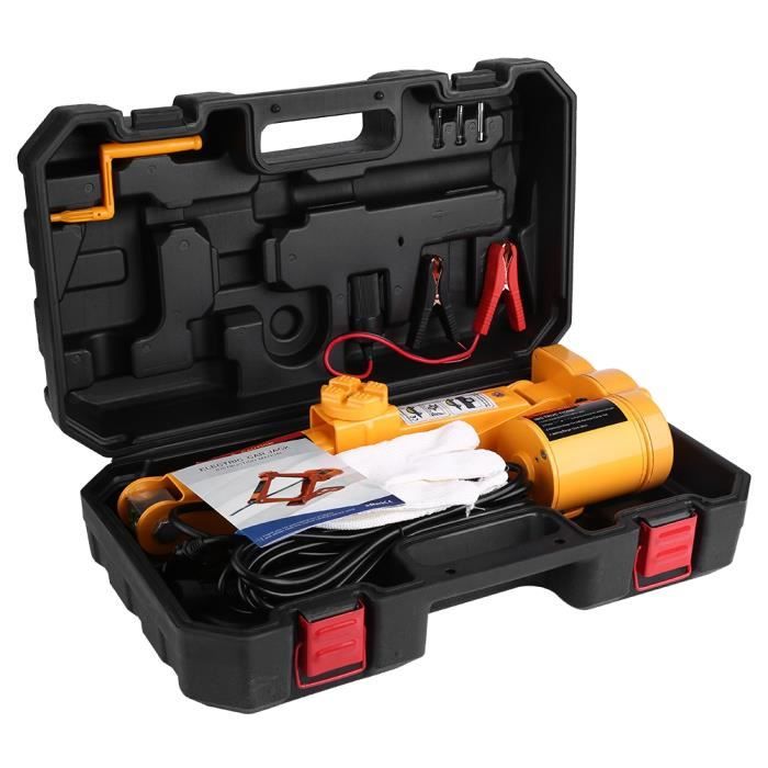 VINGVO-Cuque 2 Tonnes 12V DC Kit de Cric en Métal pour Voiture Équipement d'Urgence pour SUV Automobile