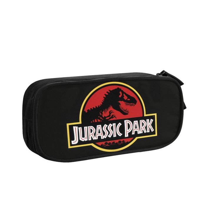 Trousse à Crayons Cylindrique Pour Enfants - Motif Dinosaure, Dimensions 20x7,5x7,5 Cm - Polyester, Fermeture éclair - École, Bureau