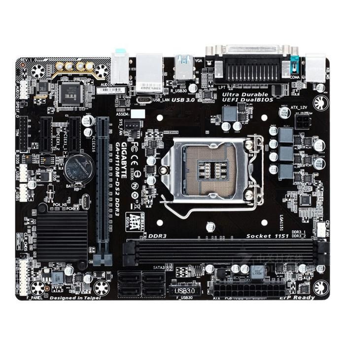 Carte mère GIGABYTE H110M-DS2 Intel H110 Socket LGA1151 2xDDR3 SDRAM 32GB Micro ATX - Gigabyte