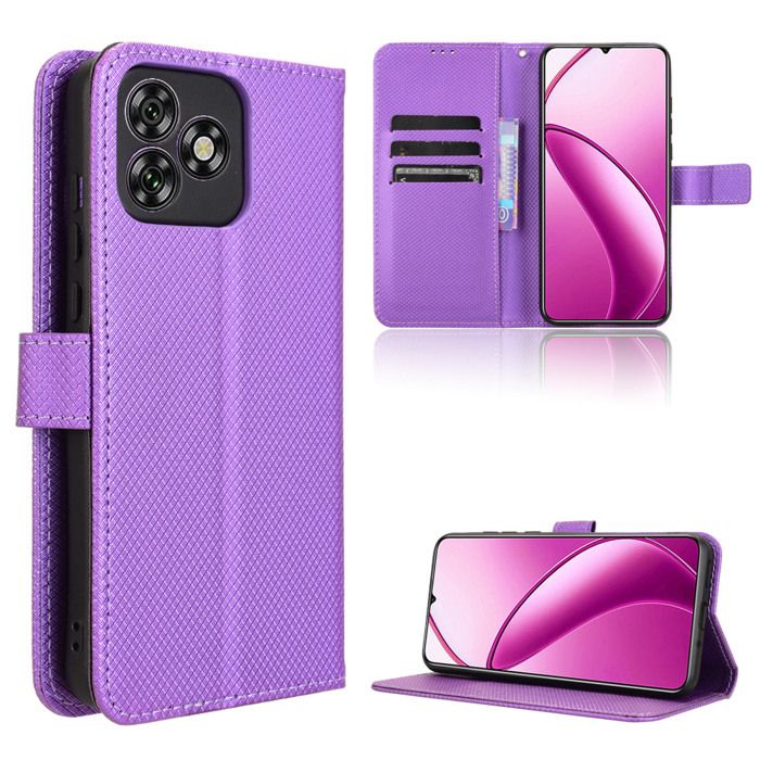 Étui Portefeuille Flip Cover Pour Oukitel C15 Pro - Design Fleurs En Cuir Artificiel