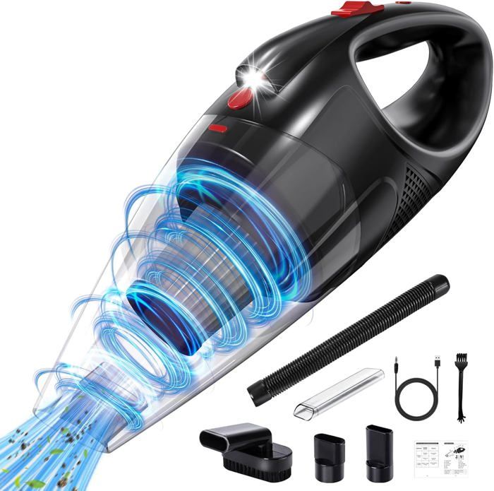 Aspirateur De Voiture Sans Fil 20000Pa - 3 Vitesses, Moteur Sans Balais - Pour Voiture, Maison, Poils D'animaux