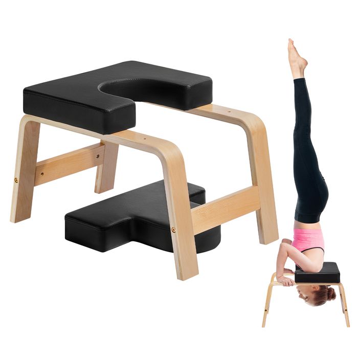 Banc de yoga - VEVOR - A3007 - Bois de bouleau - Cuir PU - Charge 136 kg