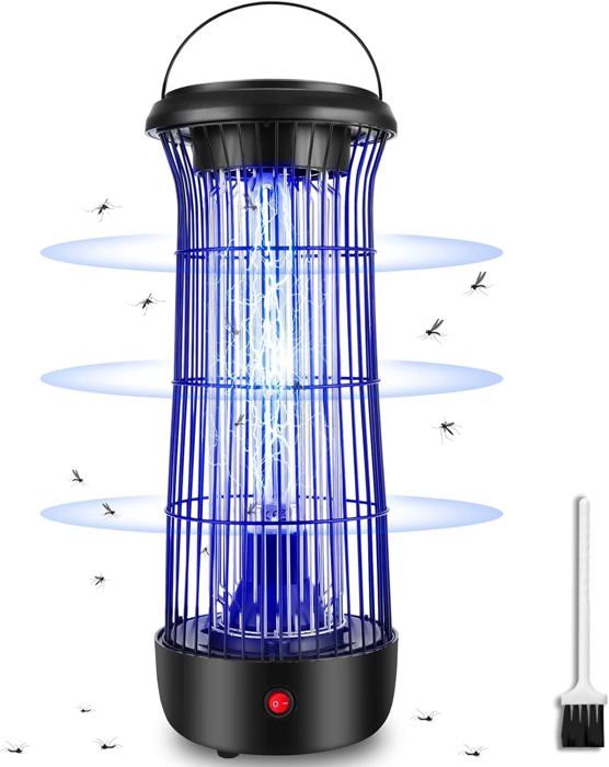 Lampe Anti-moustiques électrique – UV, Ventilateur, Piège Physique – Pour Intérieur Et Extérieur (jusqu’à 60 M²)