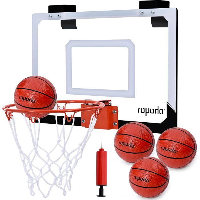 Panier De Basket Enfant Réglable (67,6 à 140 Cm) - Avec 4 Balles + Pompe - Pour Intérieur & Extérieur - 3 à 8 Ans