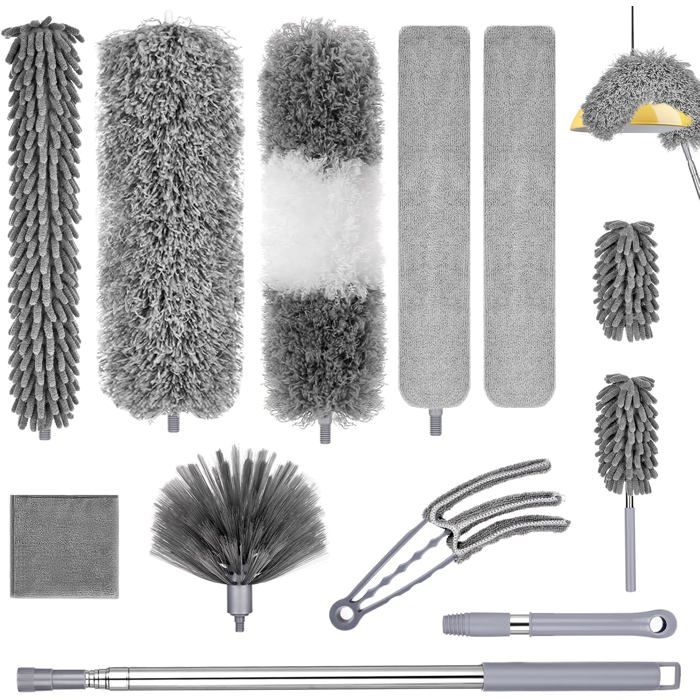 Plumeau en plumes d'autruche Plumeau avec manche télescopique : Unbekannt Plumeau en plumes d'autruche Plumeau avec manche télescopique : Unbekannt