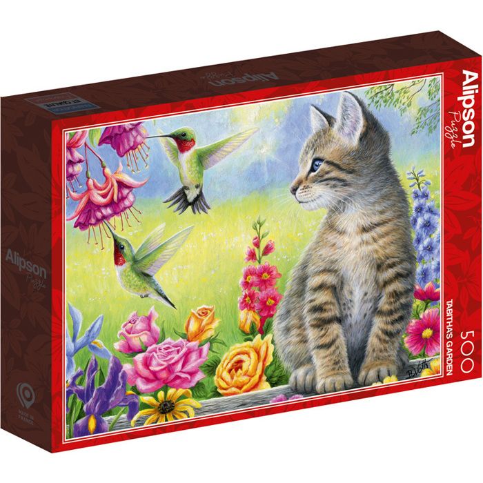 Puzzle - ALIPSON PUZZLE - Alipson Puzzle Chat Dans Jardin - 500 pièces - Multicolore - Matériaux durables