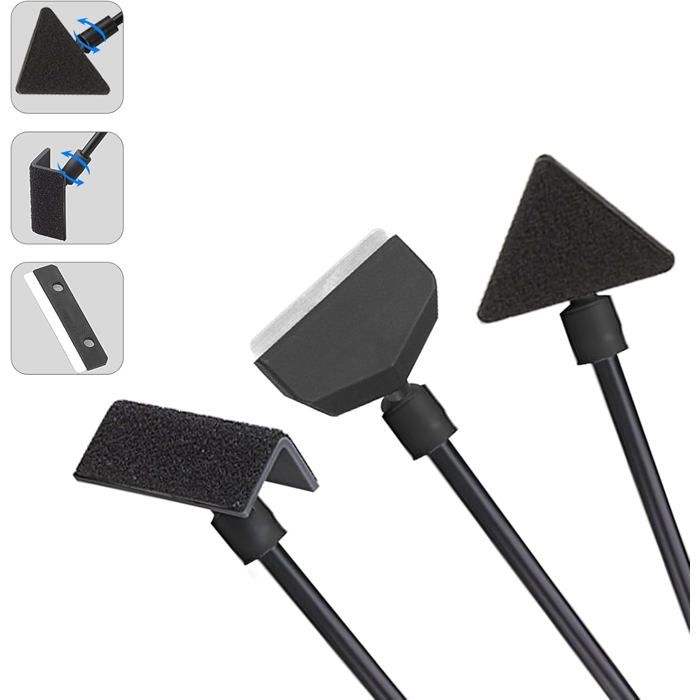 Kit de nettoyage daquarium - Ensemble doutils de nettoyage 3 en 1 pour nettoyeur daquarium grattoir à algues