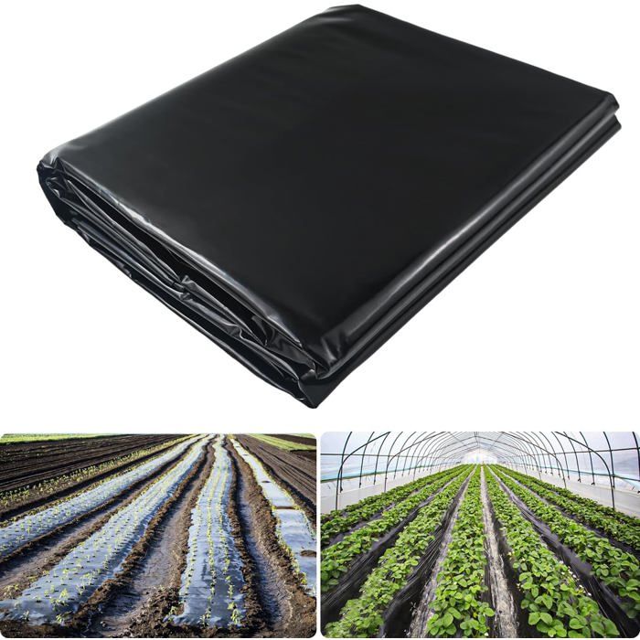 MAILEKT Bache Noire Agricole Bache Noire Jardin Film De Serre Noir mailekt-bache-noire-agricole-bache-noire-jardin-film-de-serre-noir