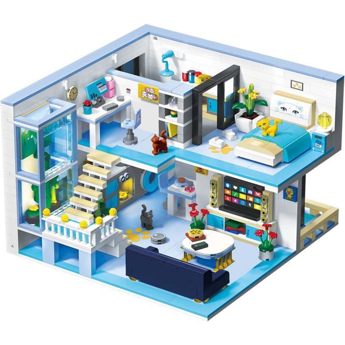 Jouet de Construction Jouet de Construction Kit de Mini Modèle de Bloc Maison damis 1235 Pièces Éducatif