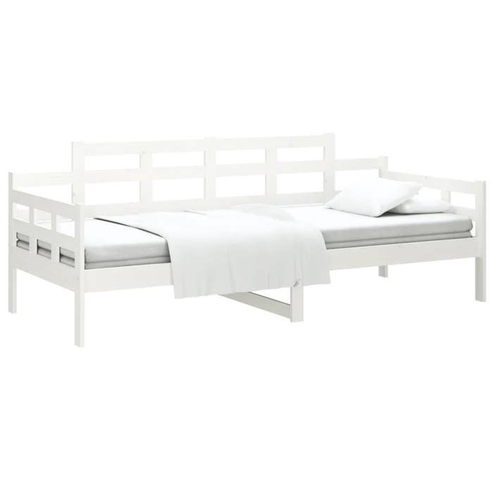 (TOP 2026)Structure de Lit de jour - Meuble de chambre - Sommier à Lattes - 1 personne - sans matelas - blanc bois de pin massif 80