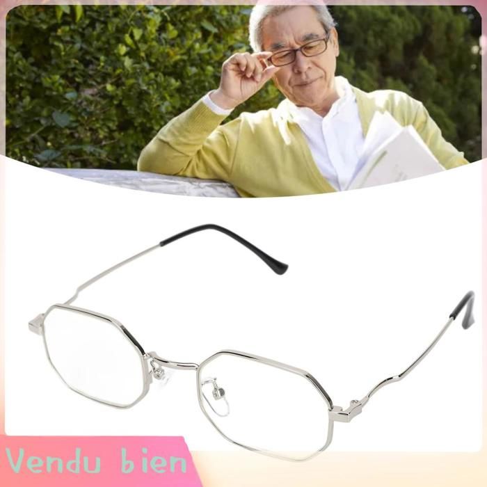 Garosa Lunettes presbytes anti-rayons bleus Lunettes anti-rayons bleus presbytes haute manutention elingue +250 Cadre Argent
