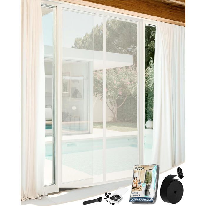 Moustiquaire magnétique - SUTEO - Dimensions 120x220 cm - Maille ultra-fine 1 mm - Fermeture automatique par aimants