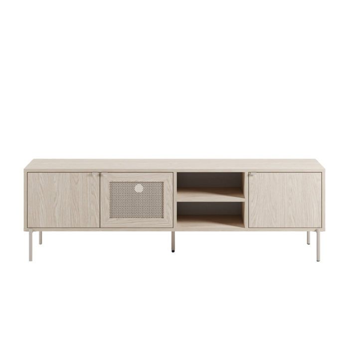VIRA - Meuble TV 164cm en mélamine Beige VIRA - Meuble TV 164cm en mélamine Beige