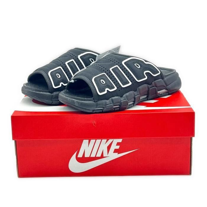 CHAUSSURES DE BASKET-BALL DV2137-001 Nike Air More Uptempo Slide Black Sandal White