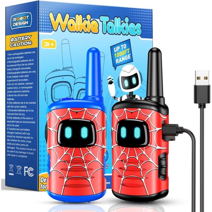 Talkie Walkie Rechargeable pour Enfants - Jouet Garçon et Fille 3-10 Ans - Cadeau et Jouet dExtérieur