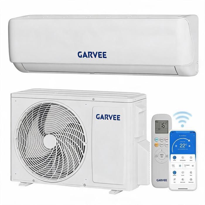 Climatiseur split Inverter 12 000 BTU réversible 35 kW - R32 - Silencieux - WiFi minuterie - 110 m² - Classe A++