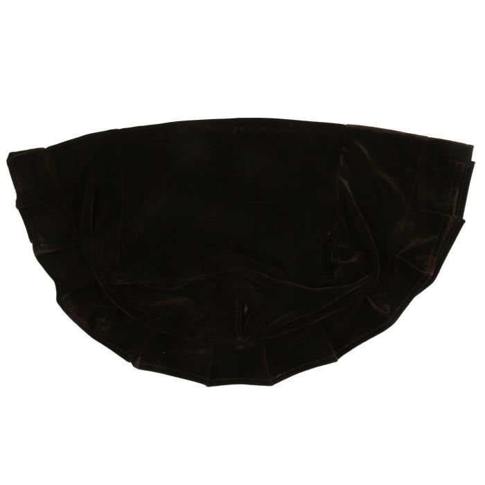 Alomejor Housse Tabouret Piano Pleuche Noir – Anti-poussière, Dentelle Élégante, Douce Et Lavable, Protection Chic