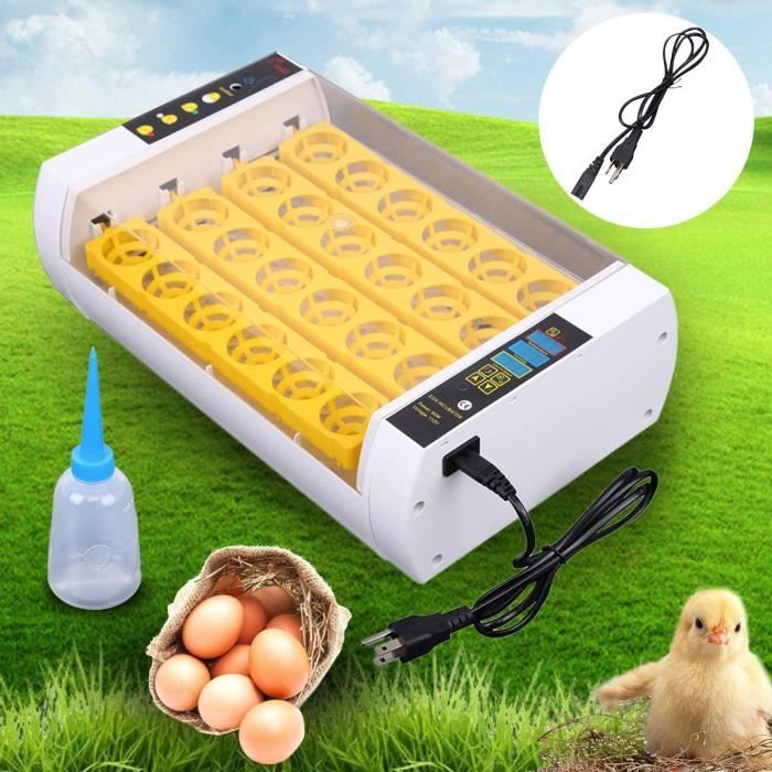 Incubateur Automatique mini pour Couver Poule Caille couveuse automatique de 9-12 œufs de poules ou canards à affichage digital de la température Canard 