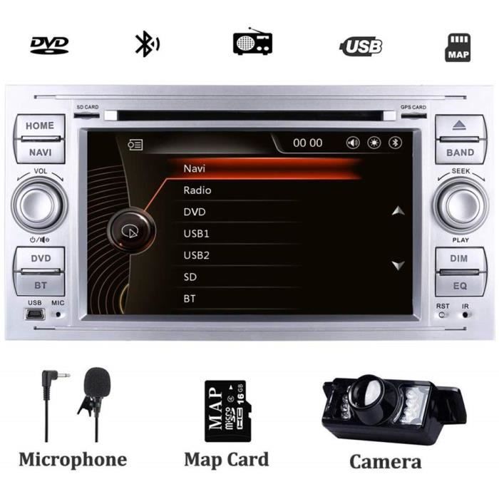 Radio stéréo de voiture pour Ford Fiesta 2005 Kuga 2008-2011 S-Max  2007-2009 Navigation satellite avec lecteur DVD Navigatio 2806 - Cdiscount  Auto