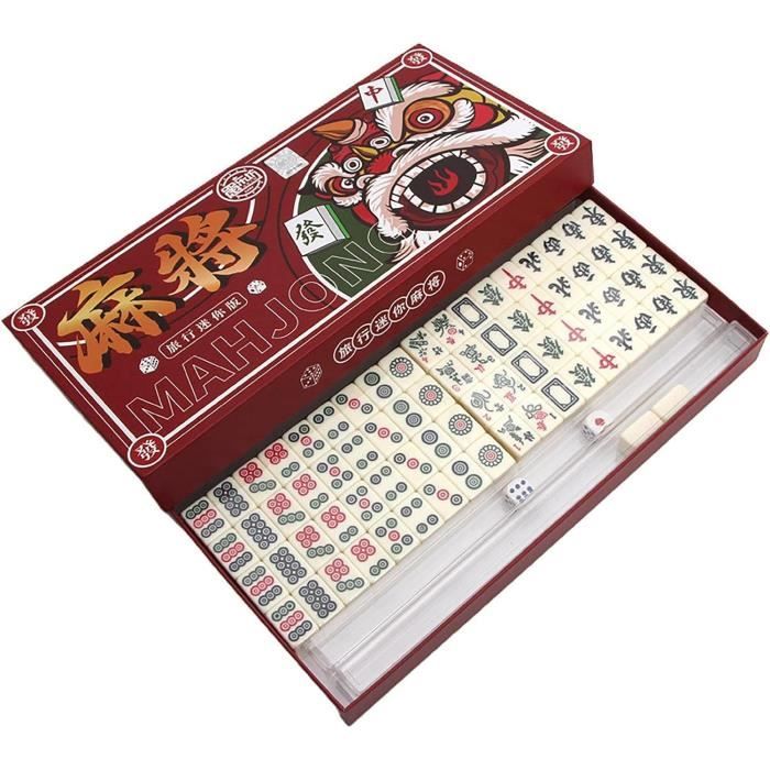 Jeu De Mahjong Chinois Traditionnel, Jeux De Société De Voyage Majiang Chinois, Mini Ensemble De