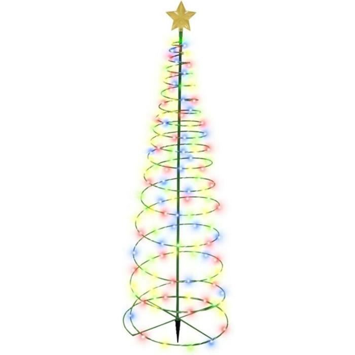 Sapin De Noël En Spirale D'Extérieur 25 X 25 X 5 Led Lumières De