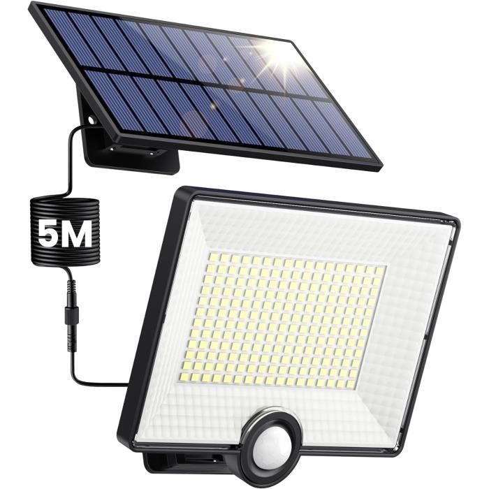 Lampe Solaire Extérieur Détecteur De Mouvement - Pxwaxpy - 204 LED - IP65 -  Éclairage Extérieur - Cdiscount Maison