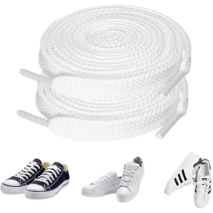 Lacets blancs larges clearance
