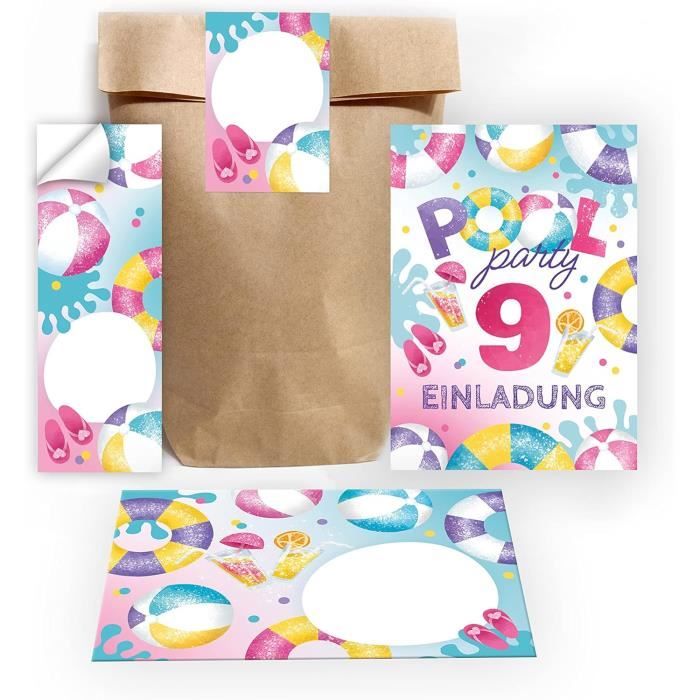 Limonia Lot De 12 Cartes D'invitation Pour 8ème Anniversaire