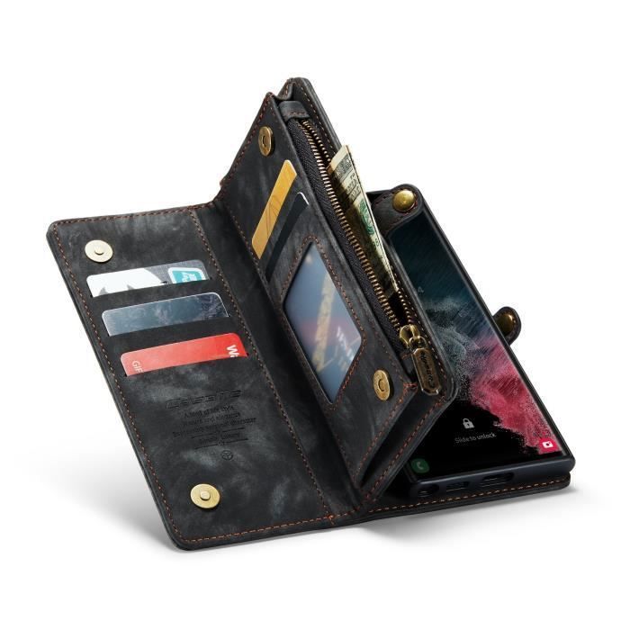 Porte Passeport Noir Et Doré Pour Homme & Femme En Cuir