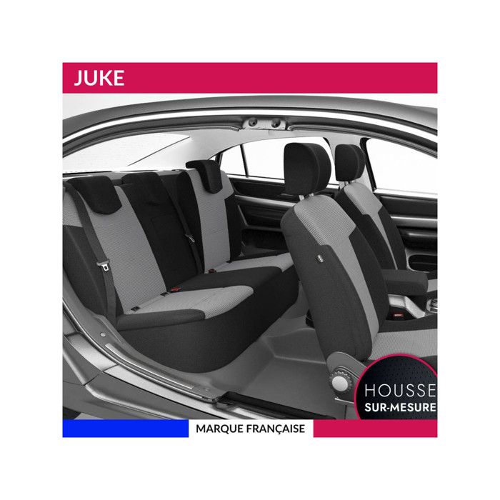 Housses de siège sur mesure pour JUKE (dès 08/2019) Housse Voiture / Auto dintérieur Jeu complet en tissu