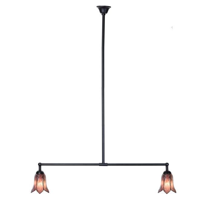 Lampe T Tiffany 2 lumières Gentian Purple - Art Deco Trade