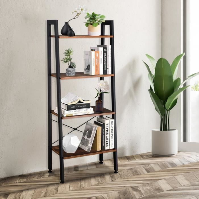 Meuble Etagere 4 Etageres Style Industriel Bibliotheque Meuble De Rangement Pour Chambre Balcon 56x34x137 5cm Achat Vente Meuble Etagere Meuble Etagere Soldes Sur Cdiscount Des Le 20 Janvier Cdiscount
