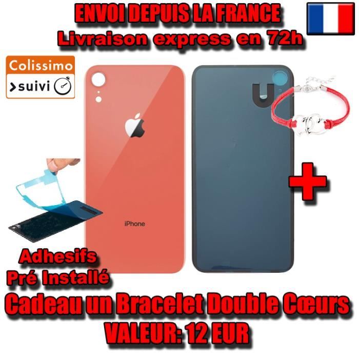 VITRE ARRIERE SUR iPhone XR CORAIL VITRE AR envoi rapide