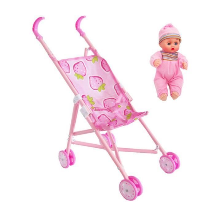 barbie avec poussette et bebe