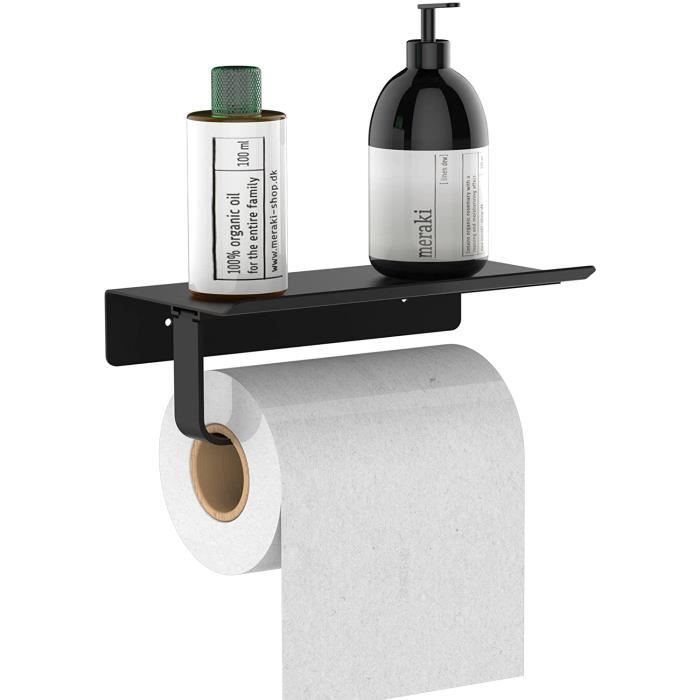 Porte Papier Toilette, Support Papier Rouleau Derouleur Papier WC,Distributeur  Papier avec Tablette, Support Mural pour Papier A179 - Cdiscount Bricolage