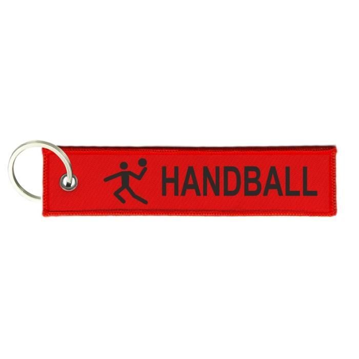 Porte cles clefs handball moto Rouge Noir