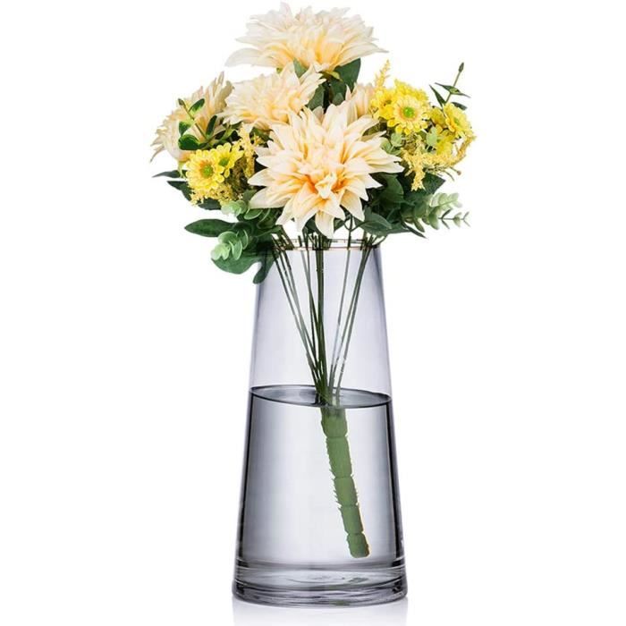 HFJKFWVase en Verre Moderne Vase à Fleurs Cristallin Centres De Table