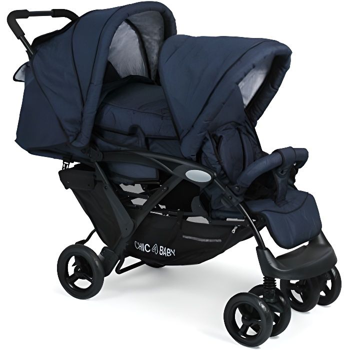 Poussette double 4 roues sale