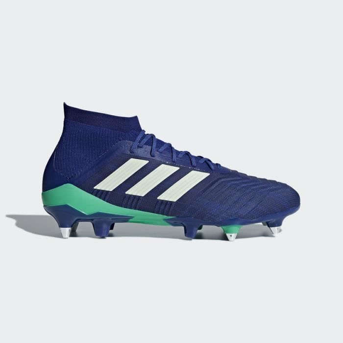 Adidas Predator 18.1, Sol mou, Adultes, Mâle, 44.7 (44 2-3), Semelle à  crampons moulés, Bleu - Prix pas cher - Cdiscount