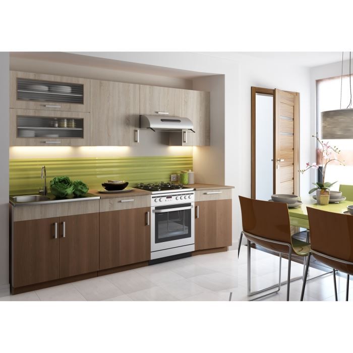Cuisine Complete Agate Bicolore Clair Fonce 2m Achat Vente