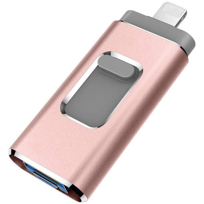 Deux clés USB de 256 Go pour iPad et iPhone en promotion, qui montrent les  avantages de l'USB-C
