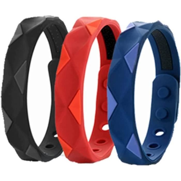 Wristband Redup Far Infrared Negative Ions Wristband Anti Static Silicone Negative ION Silica Gel Balance Energy Bracelet 3pcs Cdiscount Au quotidien